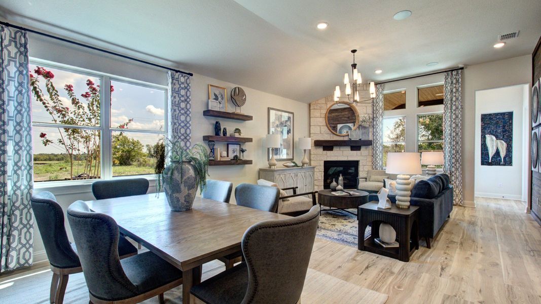 Furnished interior in a model home at The Crossvine in Schertz (Image 18).