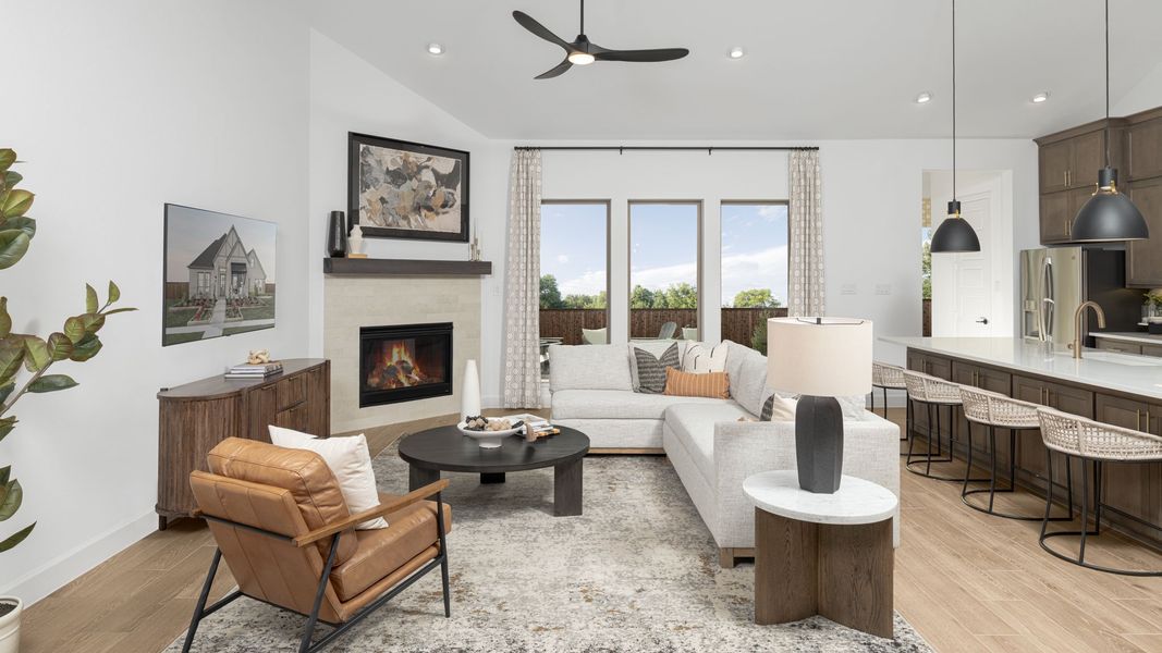 Furnished interior in a model home at Terraces 62' in Rockwall (Image 7). Furnished interior in a model home at Terraces 62' in Rockwall (Image 7).