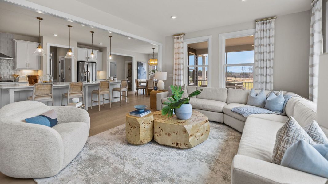 The Stonefield Home Plan in Michaux Garden by DRB Homes in Belmont, NC. - living area