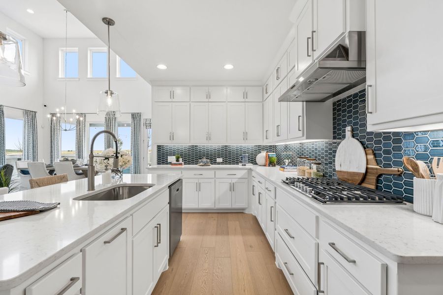 Furnished interior in a model home at Landmark in Denton (Image 23).