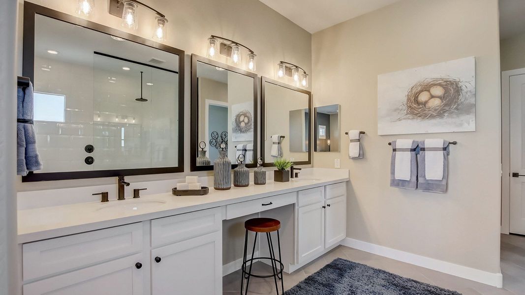 Furnished interior in a model home at Mirada Crossing in Goodyear (Image 16).