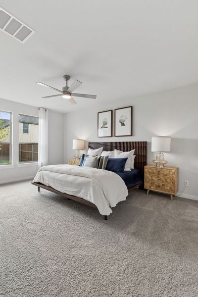 Primary Suite in a Madero New Winters Model in Haslet TX by Trophy Signature Homes