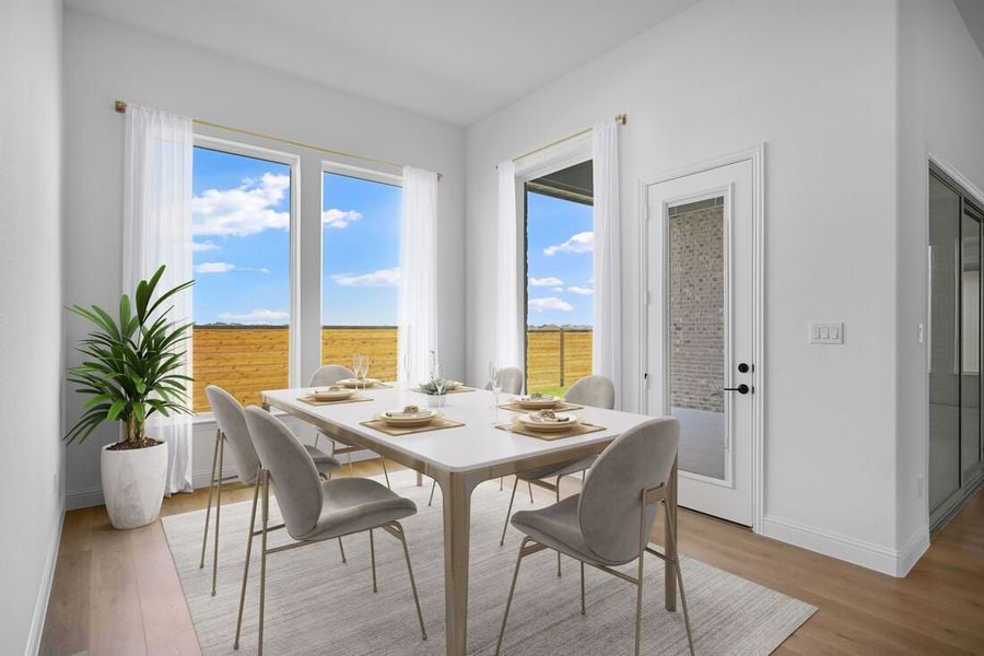 Furnished interior in a model home at The Ridge at Northlake 70s in Northlake (Image 54).