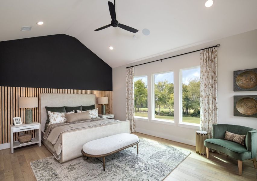 Furnished interior in a model home at Bluff Hollow in Plano (Image 13).