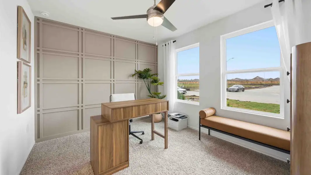 Furnished interior in a model home at Pineapple Square in Houston (Image 15).