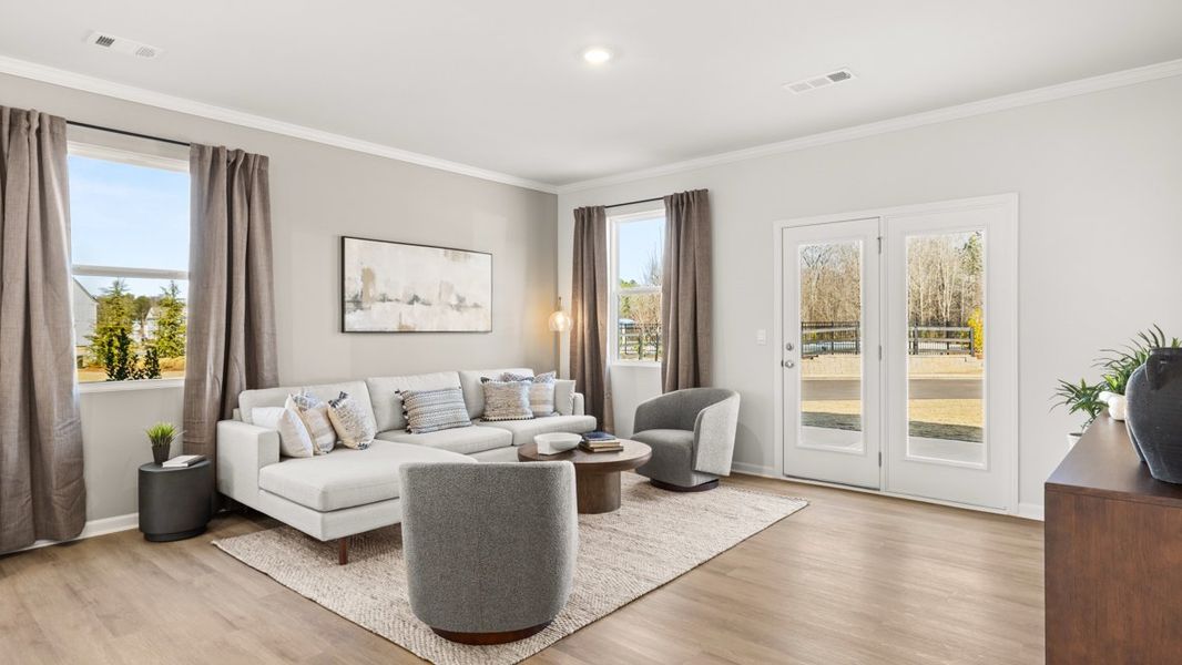 Furnished interior in a model home at Braselton Village in Braselton (Image 40). Furnished interior in a model home at Braselton Village in Braselton (Image 40).