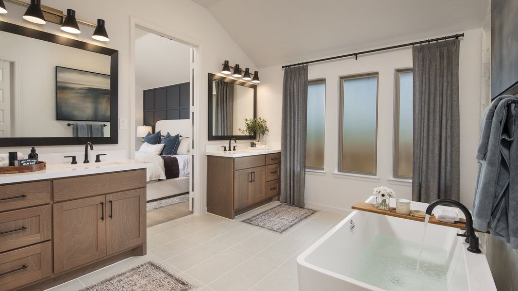 Furnished interior in a model home at Haby Hill 50' in San Antonio (Image 9). Furnished interior in a model home at Haby Hill 50' in San Antonio (Image 9).