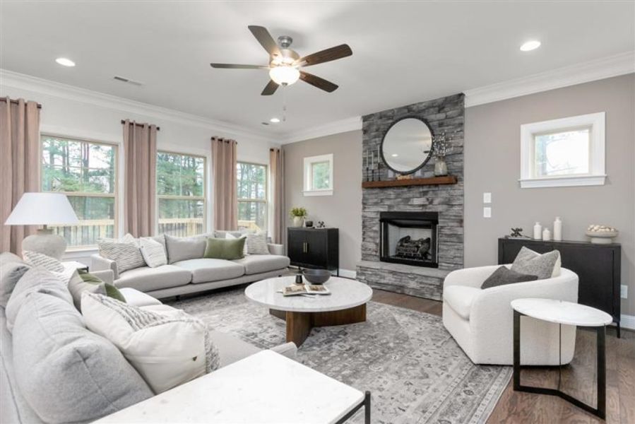 Furnished interior in a model home at Preserve at Carriage Cove in Oak Ridge (Image 33).