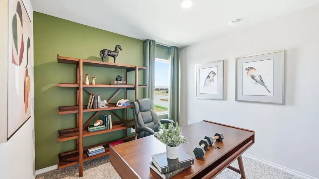Furnished interior in a model home at Ponder Farms in Ponder (Image 20).