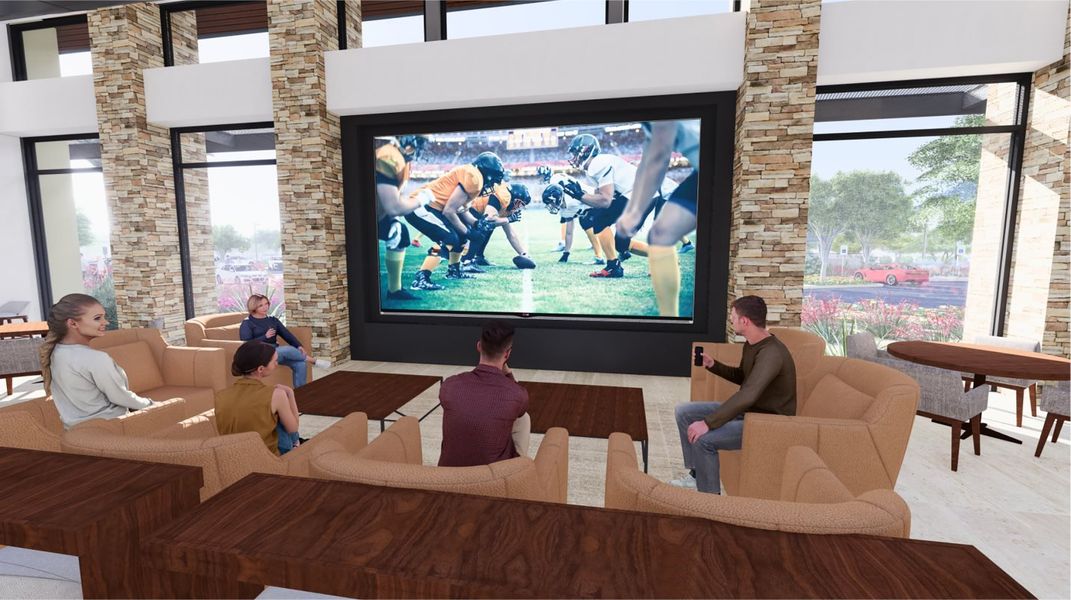 Clubhouse amenity interior tv