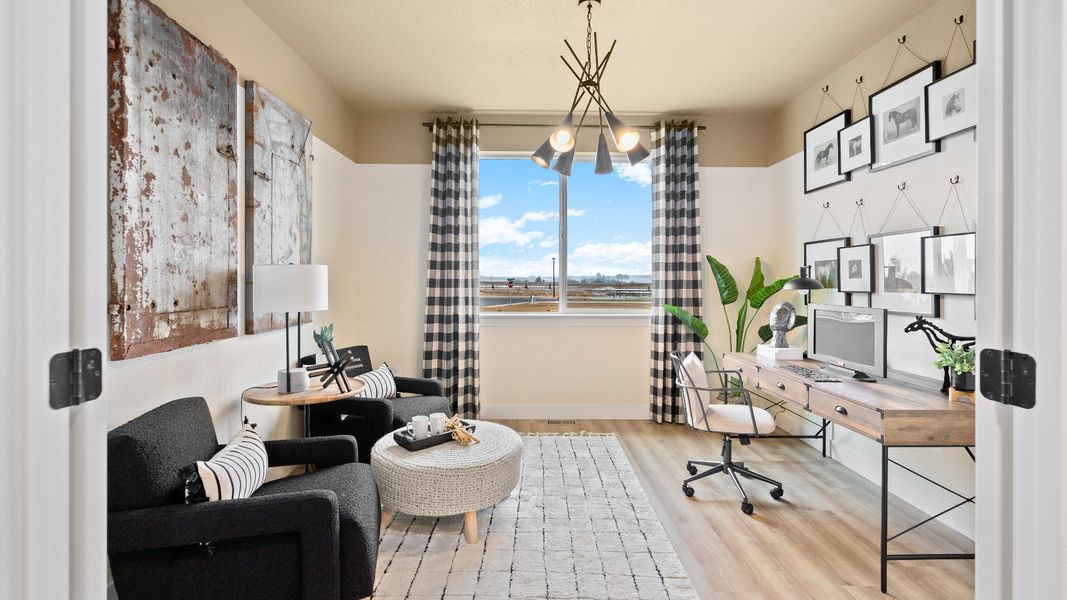 Furnished interior in a model home at Granary in Johnstown (Image 16).