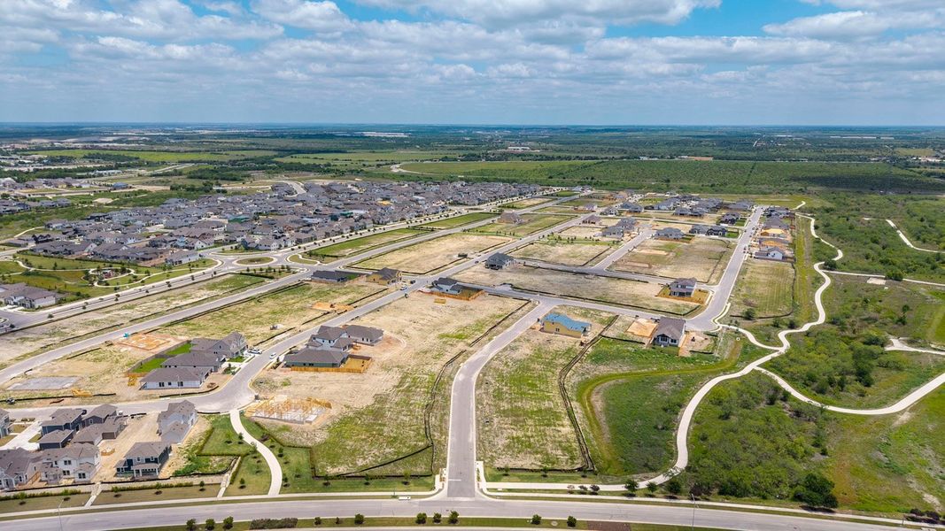 Aerial view of the Easton Park community in Austin, TX, showing layout and nearby surroundings (Image 12).