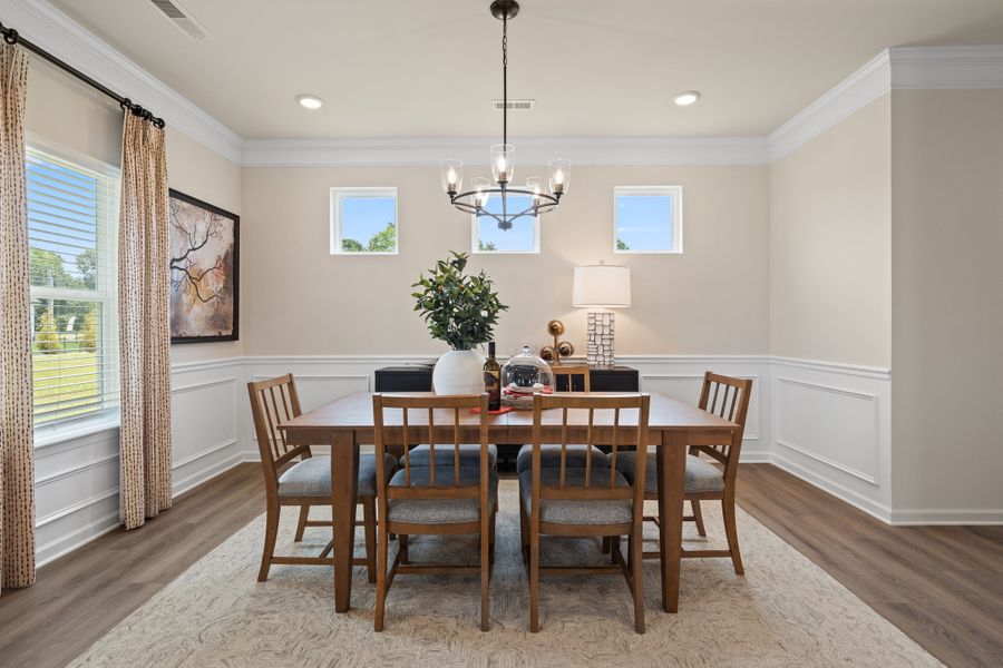 Furnished interior in a model home at Eastbridge in Rockmart (Image 5). Furnished interior in a model home at Eastbridge in Rockmart (Image 5).