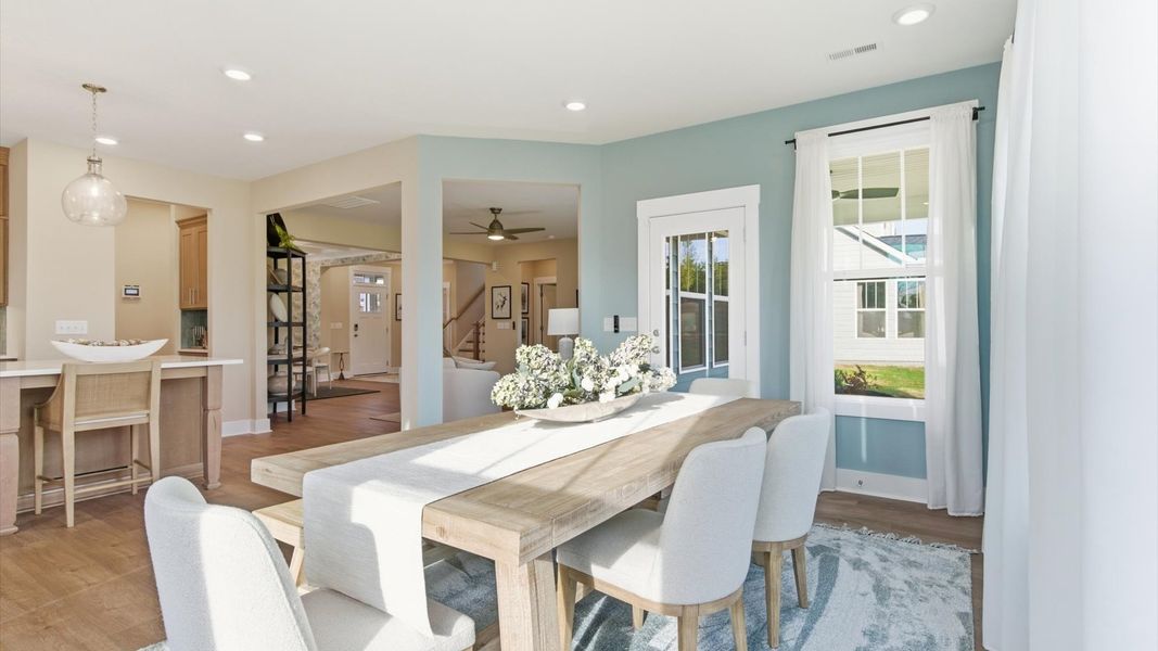 Furnished interior in a model home at Benjamin's Grove in Woodruff (Image 14).
