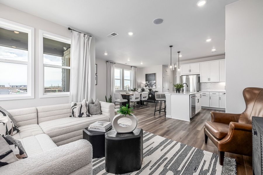 Furnished interior in a model home at Painted Prairie in Aurora (Image 8).