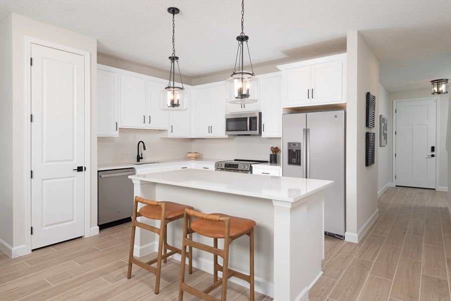 Furnished interior in a model home at Montague Chase in Tampa (Image 3).