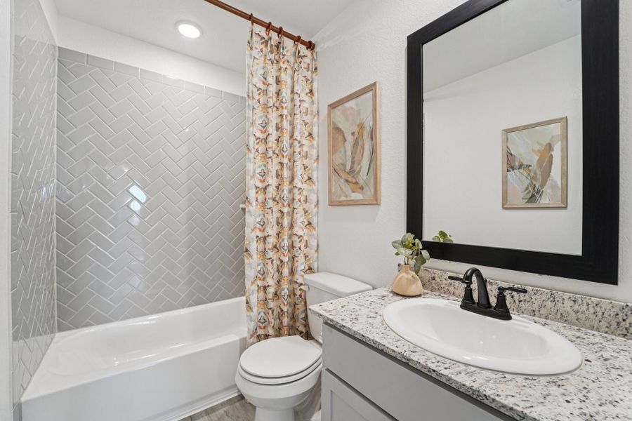 Bluestem Model Home - Matagorda - Secondary Bathroom Up