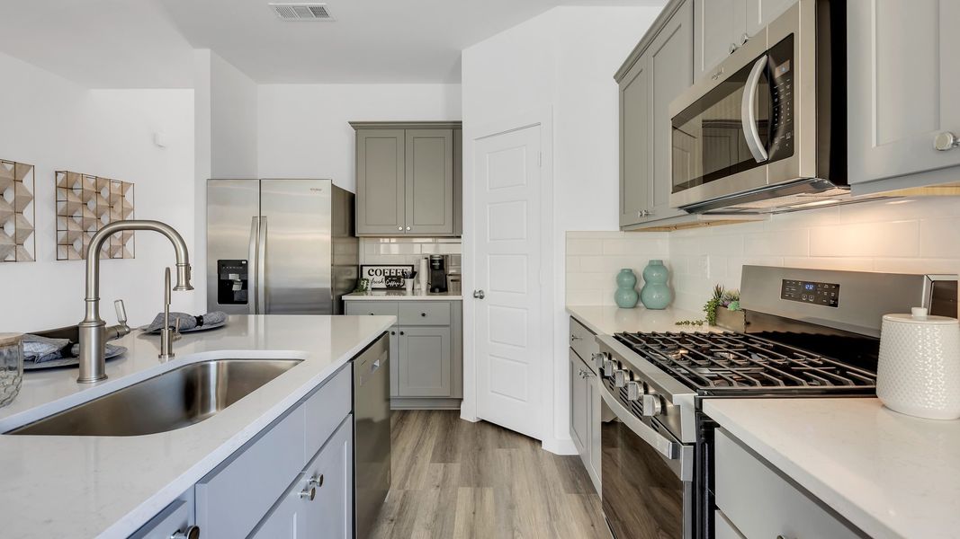 Furnished interior in a model home at Viridian in Lubbock (Image 9).