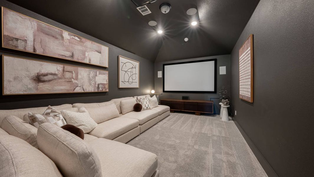 Furnished interior in a model home at High Country in Burleson (Image 8).