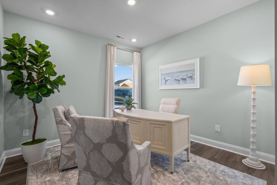 Furnished interior in a model home at Creekview Landing in Shallotte (Image 24).