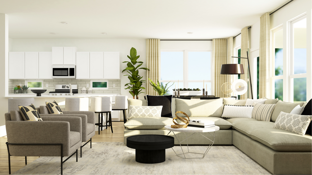 Furnished interior in a model home at Voss Farms: Classic Collection in New Braunfels (Image 7).