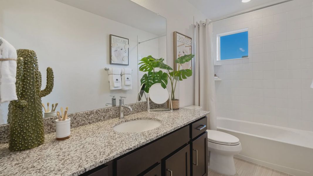 Furnished interior in a model home at Trailside on Harmony in Timnath (Image 13). Furnished interior in a model home at Trailside on Harmony in Timnath (Image 13).