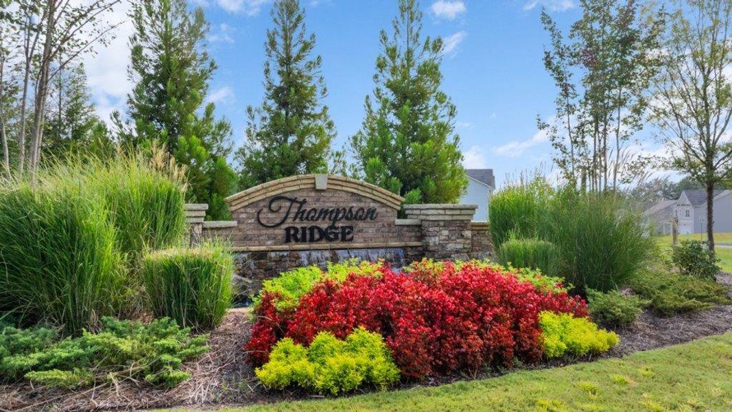 Entrance to the Thompson Ridge community in Dallas, GA, featuring signage and landscaping (Image 2).