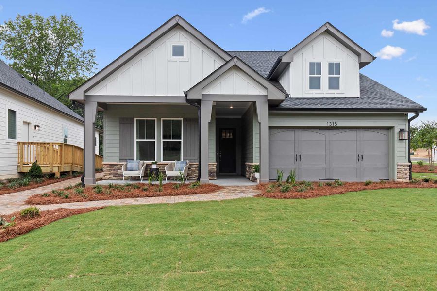 Front exterior of a home in the Lanier Landing - Retreat Collection community, located in Gainesville, GA (Image 3).