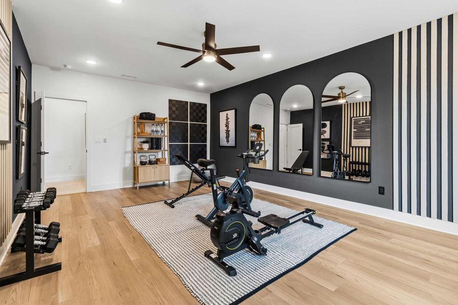 Furnished interior in a model home at Lanier Landing - Reserve Collection in Gainesville (Image 20).