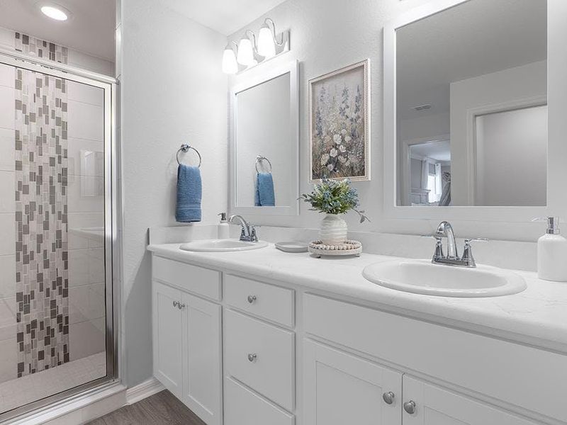 Your suite is complete with a private en-suite bath - Raychel home plan Your suite is complete with a private en-suite bath - Raychel home plan