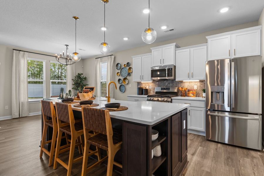 Furnished interior in a model home at Neill's Pointe in Angier (Image 9). Furnished interior in a model home at Neill's Pointe in Angier (Image 9).