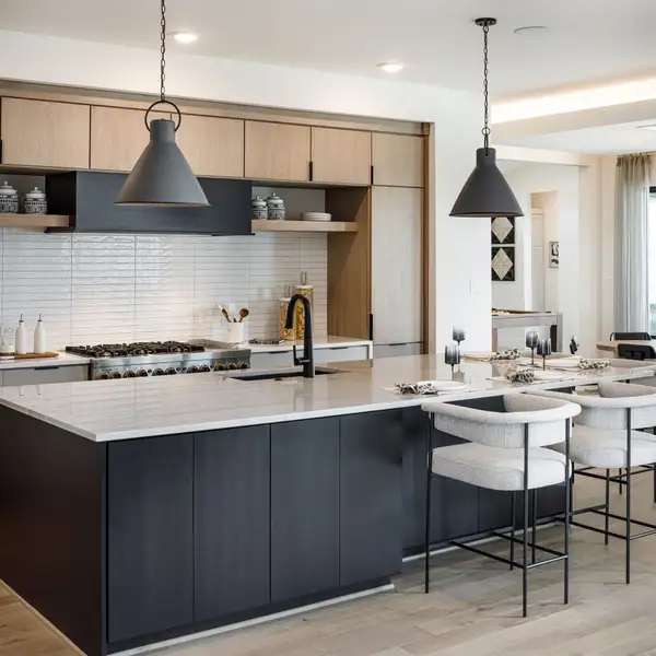 Furnished interior in a model home at Bridgeland in Cypress (Image 9).