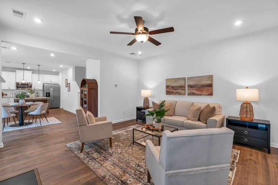 Furnished interior in a model home at The Overlook at Factory Shoals in Mableton (Image 26).