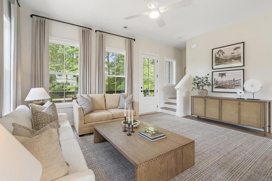 Furnished interior in a model home at BelleWether in Chattanooga (Image 14).
