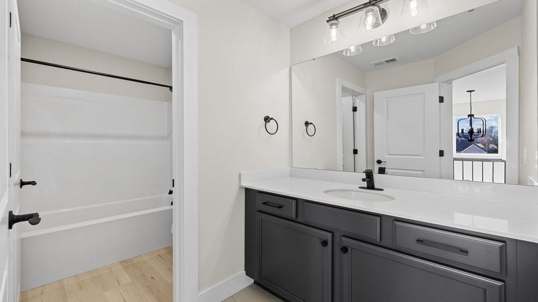 Furnished interior in a model home at Abelia Meadows in Piedmont (Image 7).