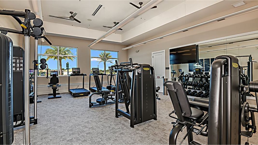 Lennar at Esplanade fitness center