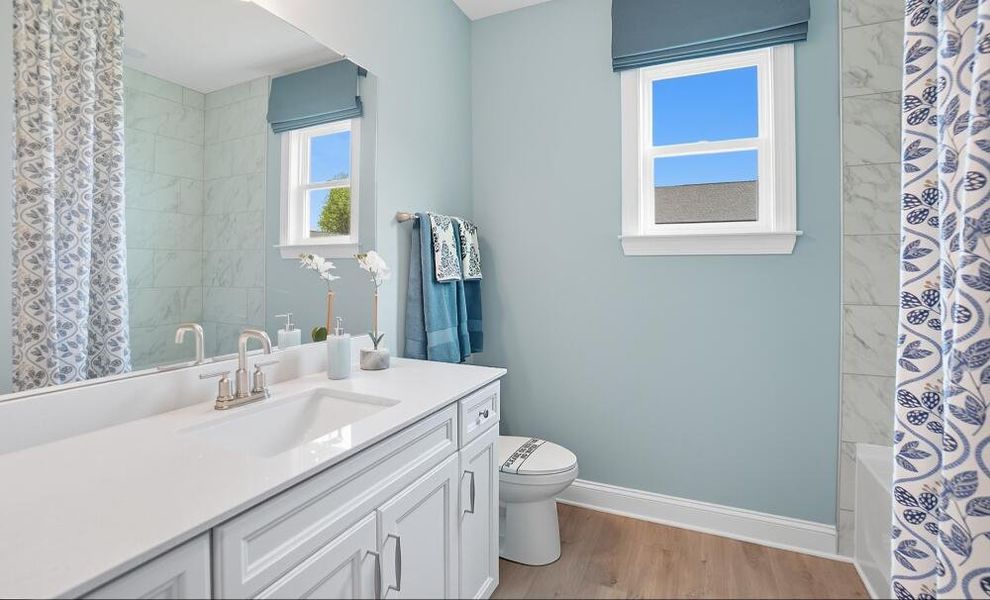 Furnished interior in a model home at Carrington in Stanley (Image 51).