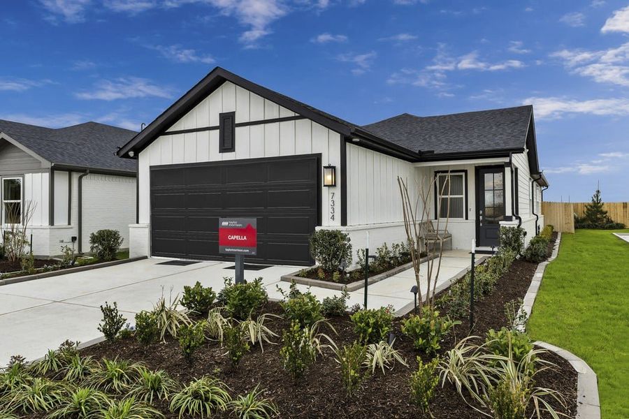 Front exterior of a home in the Mason Woods 40s community, located in Cypress, TX (Image 1). Front exterior of a home in the Mason Woods 40s community, located in Cypress, TX (Image 1).
