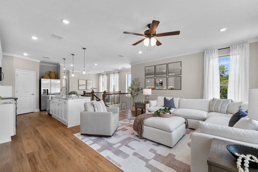 Furnished interior in a model home at Friedrich Hill in San Antonio (Image 8).