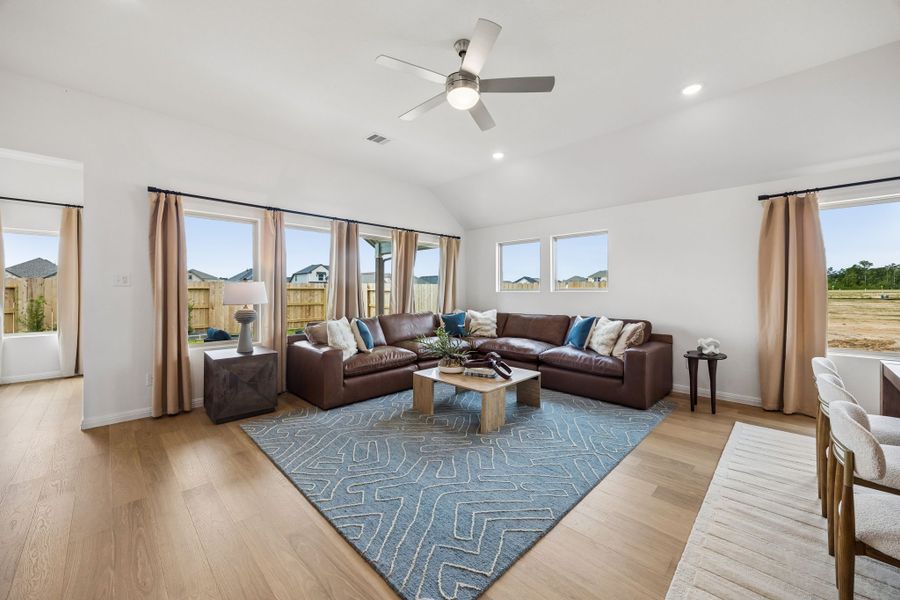 Living Room in the Diamond Model Home by Trophy Signature Homes