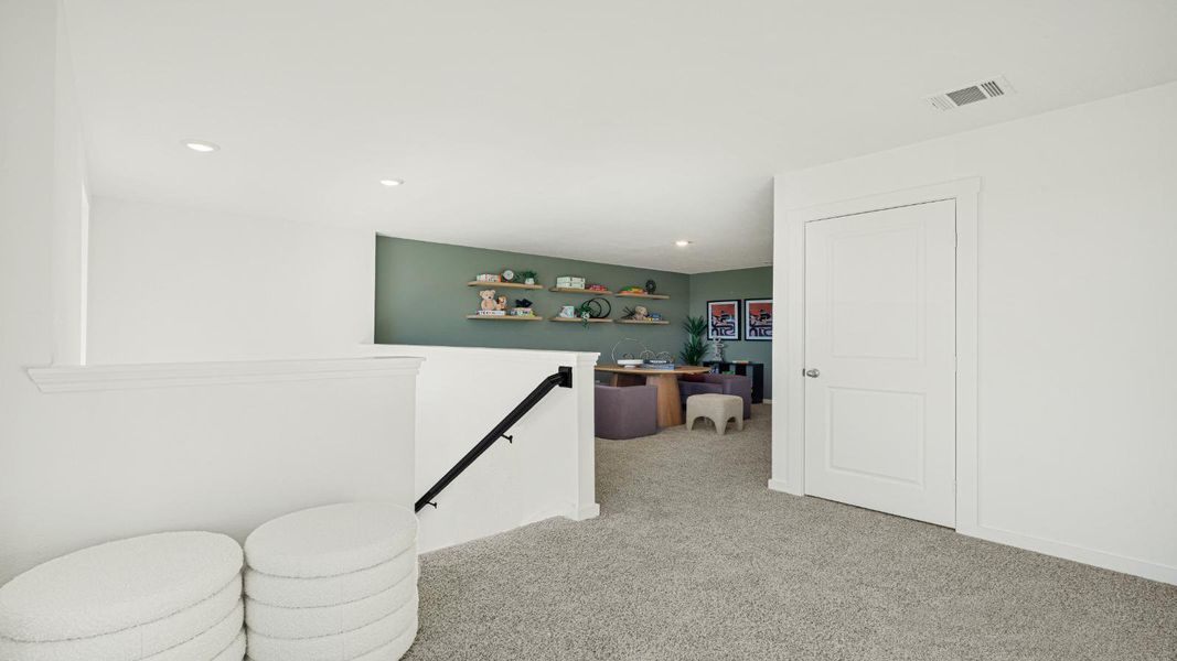 Furnished interior in a model home at Westward Pointe in Sealy (Image 23).