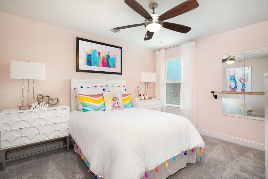 Furnished interior in a model home at Cloverleaf in Austin (Image 53).