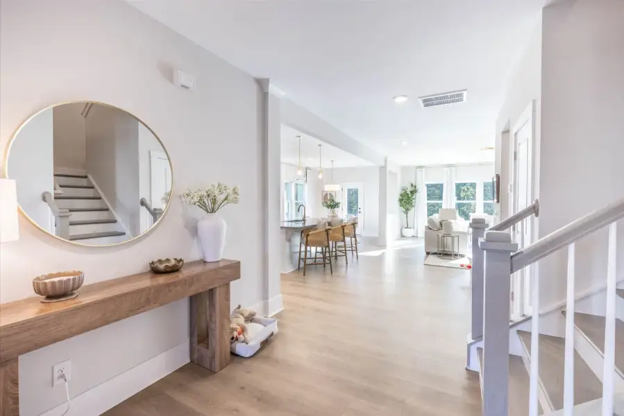 Furnished interior in a model home at Noah's Run TH in China Grove (Image 6).