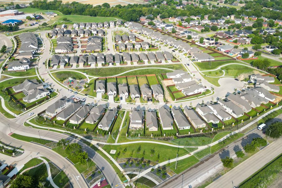 Aerial view of the Solterra community in Mesquite, TX, showing layout and nearby surroundings (Image 14).