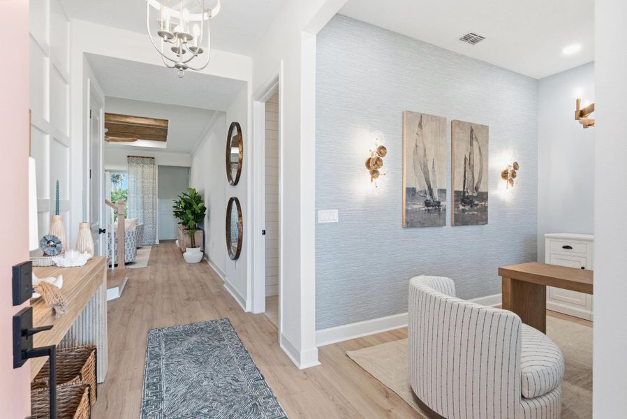 Furnished interior in a model home at Beachview Cove in Ormond Beach (Image 8).