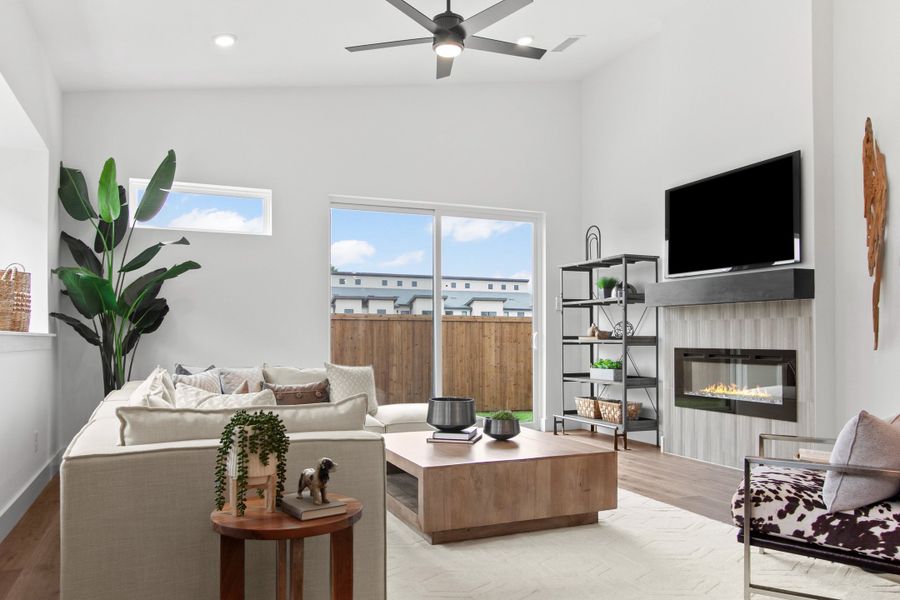 Furnished interior in a model home at Willow Grove Single-Family Homes in Melissa (Image 23). Furnished interior in a model home at Willow Grove Single-Family Homes in Melissa (Image 23).