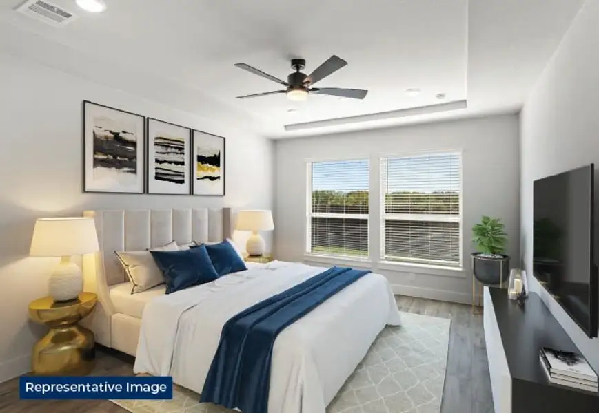 Furnished interior in a model home at Pecan Hill in McKinney (Image 5).