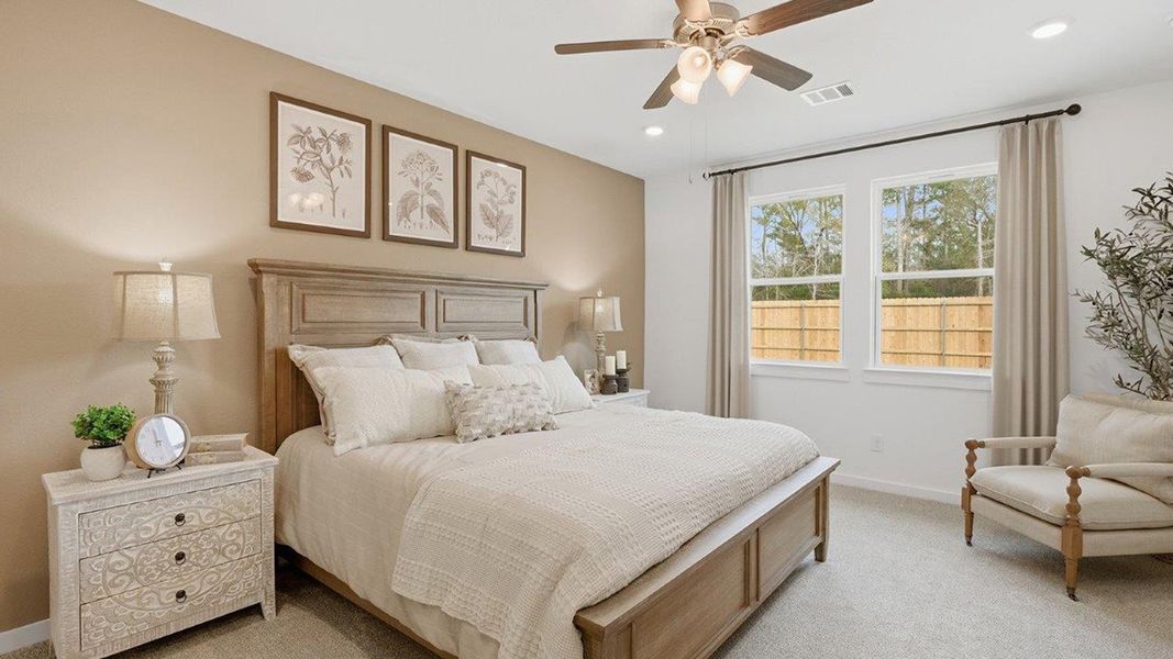 Furnished interior in a model home at The Woods in Lumberton (Image 19).