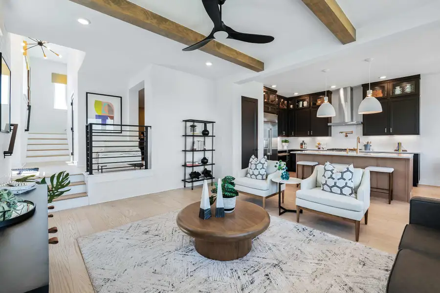 Furnished interior in a model home at The Point at Rough Hollow in Lakeway (Image 7). Furnished interior in a model home at The Point at Rough Hollow in Lakeway (Image 7).