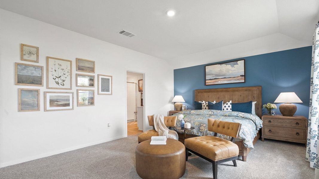 Furnished interior in a model home at Monarch Ranch in Manor (Image 20).